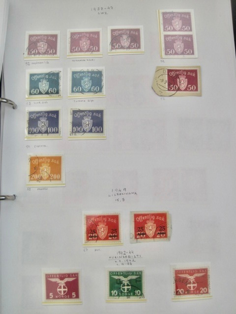 132 kpl Norja Norway Norge Leimamerkit 1937-1975