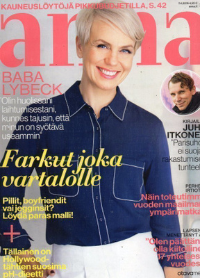 Anna n:o 14 2016 Baba Lybeck. Juha Itkonen. Mira Potkonen.