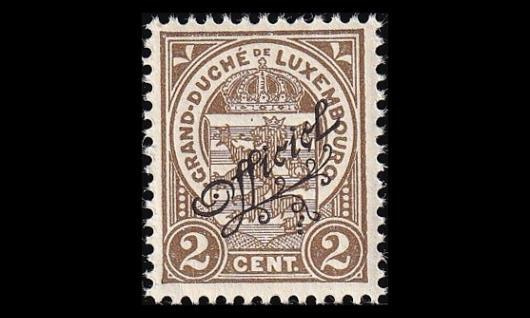 Luxemburg 77 ** Virkamerkki 2 C (1908)