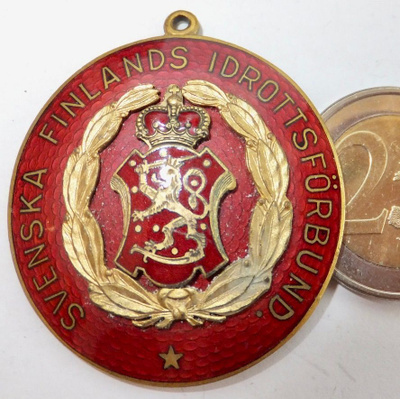 VANHA Palkinto Mitali Suuriruhtinaskunta Vaakuna 1920-l UPEA