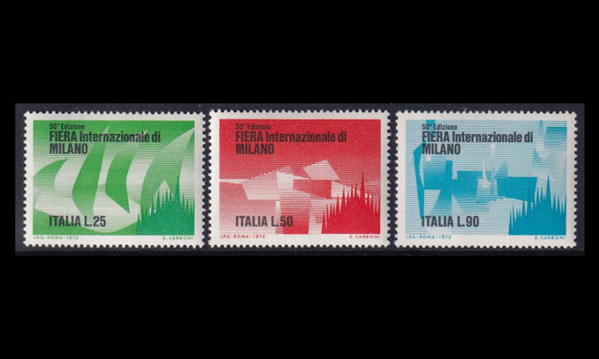 Italia 1361-3 ** Milanon messut (1972)