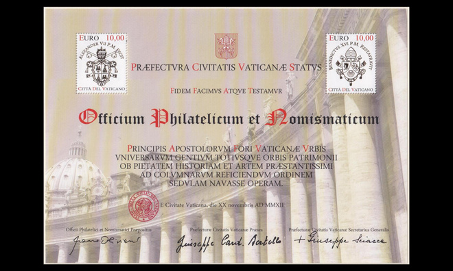 Vatikaani 1755-6BL39 ** Pyhän Pietarin aukion pylväät (20