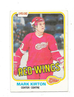 1981-82 OPC #90 Mark Kirton , Detroit Red Wings RC