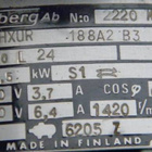 Sähkömoottori siivillä ja hihnapyörälllä 1,5 kw - pikkukuva 2