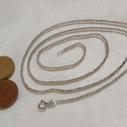 62cm-Kotimainen Hopea Twist Rope Chain Links kaulaketju Aro - pikkukuva 3