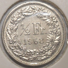Switzerland. 1/2 franc 1968. - pikkukuva 2