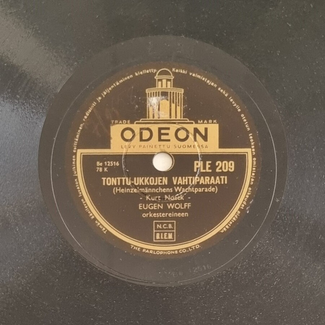 Savikiekko - Eugen Wolff - Odeon PLE 209