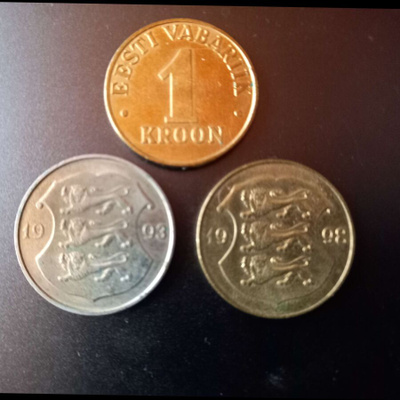 VIRO Eesti 1KR x3 1993, 1998 & 2001