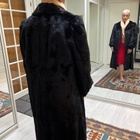 Musta upea minkkiturkki, M - XL kokoinen - pikkukuva 4