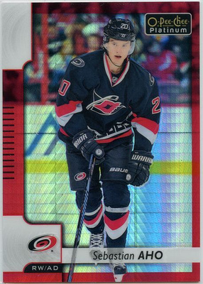 2017-18 OPC Platinum Red Prism #28 Sebastian Aho
