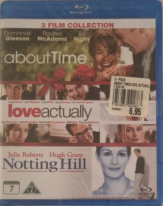 ABOUT TIME, LOVE ACTUALLY & NOTTING HILL BLU-RAY