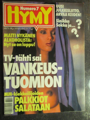 HYMY LEHTI 7 / 1986 SISÄLLYSLUETTELO KIRJOITETTUNA
