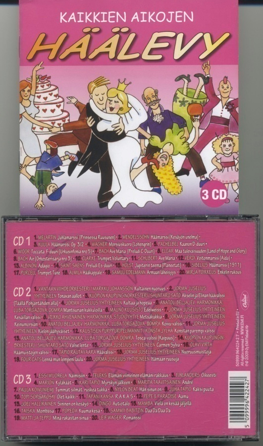 KAIKKIEN AIKOJEN HÄÄLEVY Valssit, marssit, iskelmät 3CD 2009