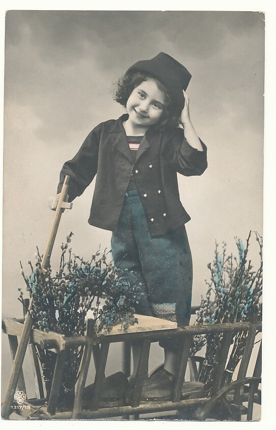 Lapsonen - vanha kortti, kulk. 1911