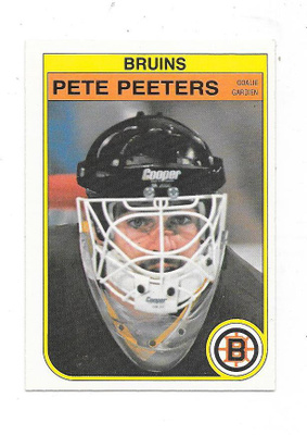 1982-83 OPC #22 Pete Peeters Boston Bruins MV