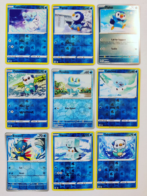 Pokemon Reverse Holo kortteja 9kpl