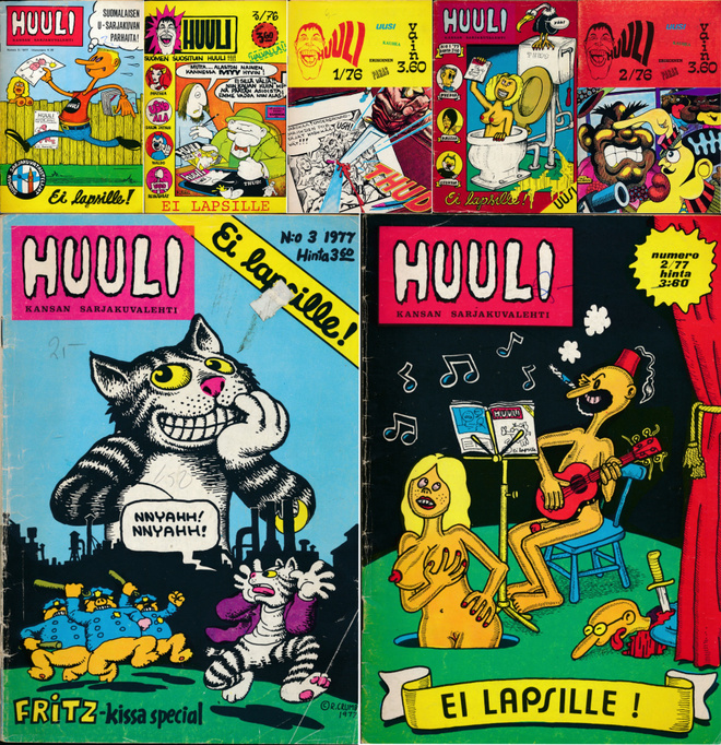 HUULI 7 numeroa 1976-1977 ROBERT CRUMB Juntunen KIM DEITCH