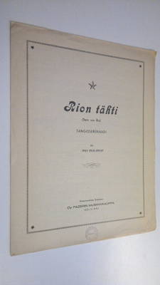 Willy (säv.) Engel-Berger : Rion tähti (stern von Rio) ta...