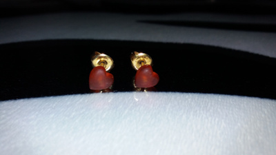 Vintage Gold double Meripihka korvakorut amber