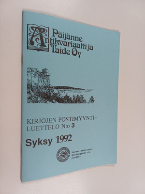 Kirjojen postimyyntiluettelo n:o 3 syksy 1992