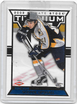 2002-03 Titanium Blue #125 Scottie Upshall Nashville RC