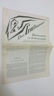 Martin (red.) Barkhoff : Das Goetheanum nr. 41/1989 : Woc...