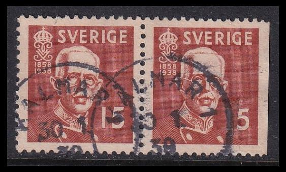 Ruotsi 251BD o Gustav V 15 öre vihkopari (1938)