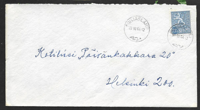 Postilähetys - Yl.m. 0,35 (LAPE 613) Pohjaslahti 30.10.64