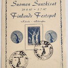Suomen Suurkisojen virallinen juhlapostikortti 1947 - pikkukuva 1