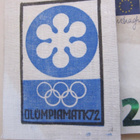 VANHA Kangasmerkki Sapporo Japani 1972 Olympia Viro? - pikkukuva 1