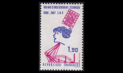 Ranska 2577 ** Teknillinen koulutus 100v (1986)
