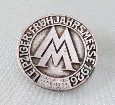 DDR, Leipziger Frühjahrsmesse 1926 Messujen rintamerkki