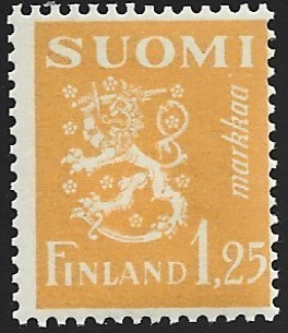 1932 M-30 Leijona 1,25 mk keltainen ** Lape 177 b LP Lm1