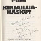 Armas J.Pulla: Kirjailijakaskut nid. 1974 Pullan omiste! - pikkukuva 2