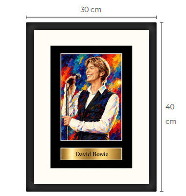 Uusi David Bowie art print kehystetty 30 cm x 40 cm