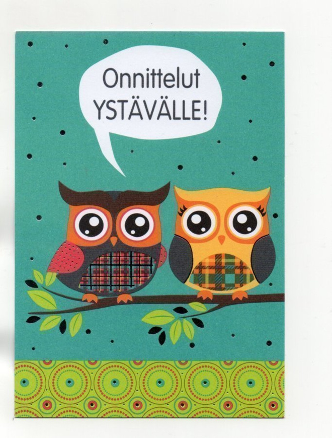 "ONNITTELUT YSTÄVÄLLE!" -KORTTI /Karto