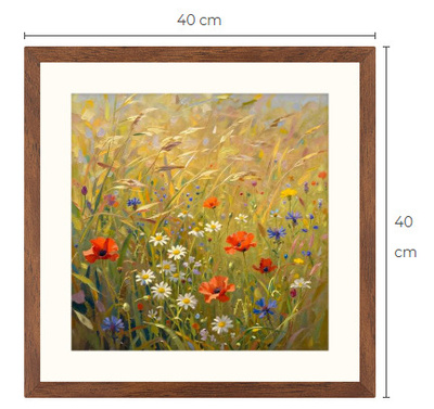 Uusi uniikki kesämaisema art print taulu 40 cm x 40 cm