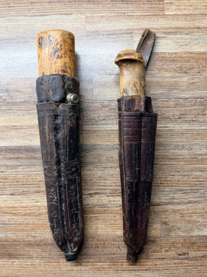 Puukko x 2, vanhat timpurinpuukot