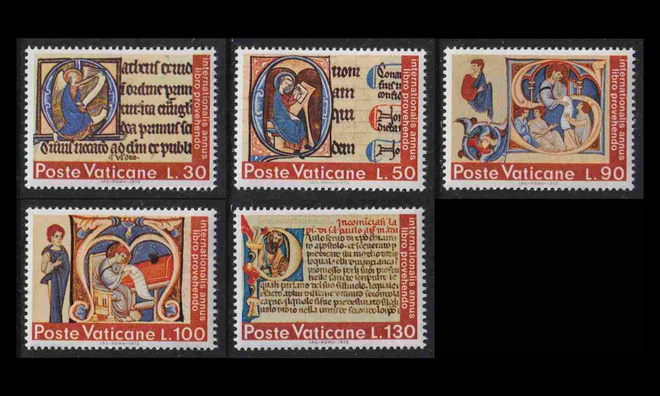 Vatikaani 605-9 ** Kirjojen vuosi (1972)
