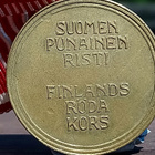 Pronssinen Suomen punainen risti mitali.  Halkaisija - 27 mm - pikkukuva 5