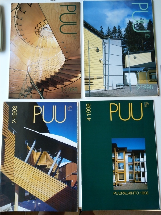 Puu lehti 1998 vuosikerta, 4 kappaletta lehtiä