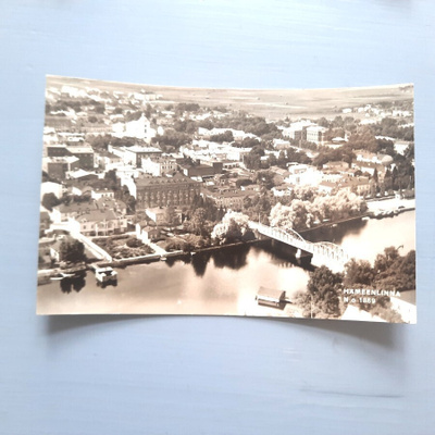 PK Hämeenlinna Karhumäki ilmakuva 1869 silta ja kaupunkia k-