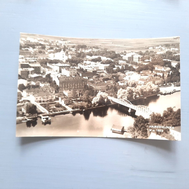 PK Hämeenlinna Karhumäki ilmakuva 1869 silta ja kaupunkia k-