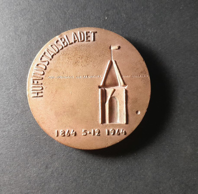 Hufvudstadsbladet 1864-1964. Muistomitali.