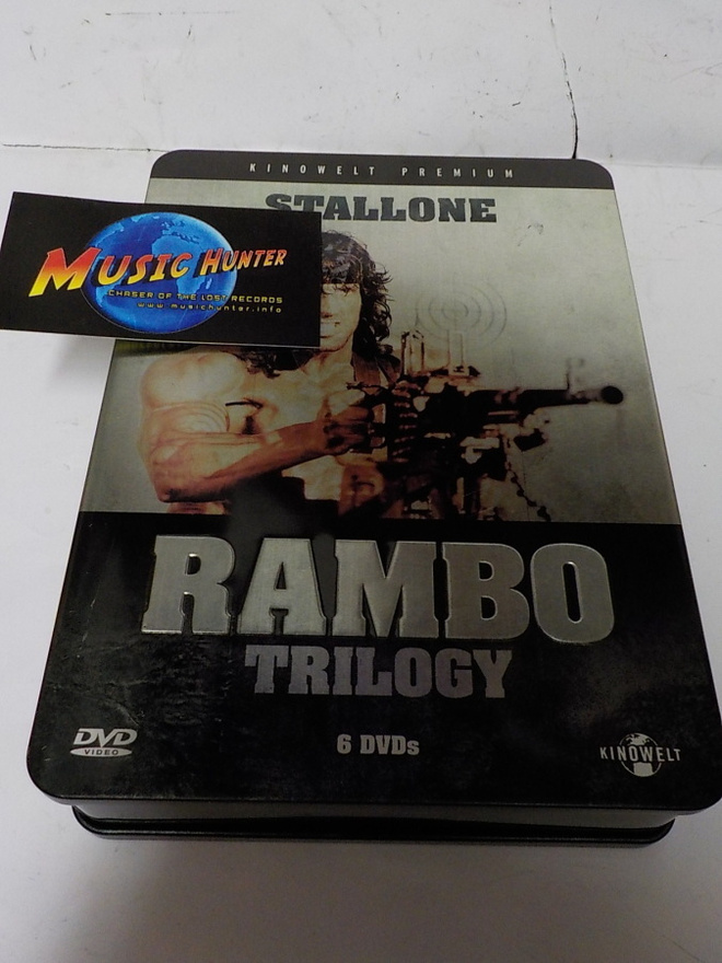 RAMBO TRILOGY 6DVD BOKSI tincase = peltiboksi +