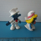 Vintage Schleich Smurffi figuurit, hääpari - pikkukuva 4