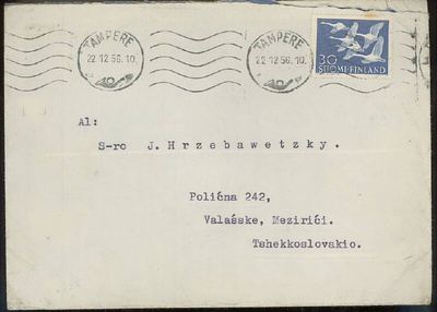 1956 Pohjola 30 kirje CSR:ään