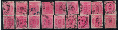 1885 erä 10p leimattuina
