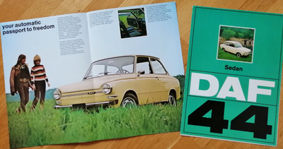 1973 DAF 44 esite - KUIN UUSI - 8 sivua
