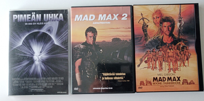 3 DVD elokuvaa